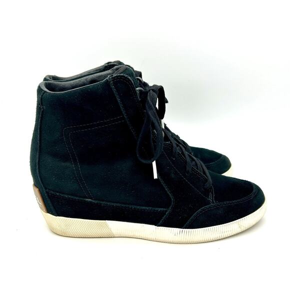 Sorel Out N About Slip On Wedge Women's Size 10.5 Black GUC - Picture 5 of 14